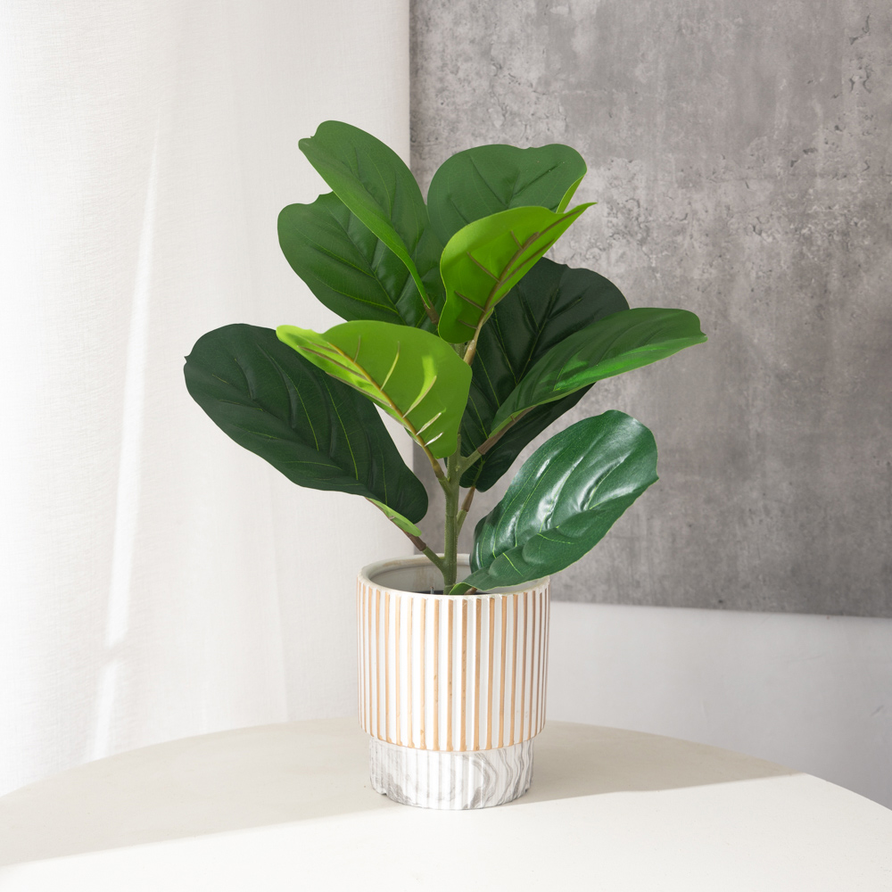 38cm 9 Forks Artificial Ficus  - огляд і ціна Rubber Plant Ficus