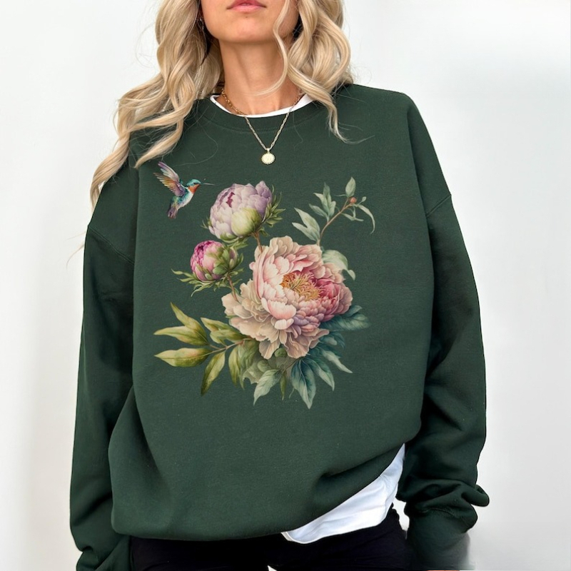 Autumn and Winter Floral Crewn - огляд і ціна Plant Parent Hoodie