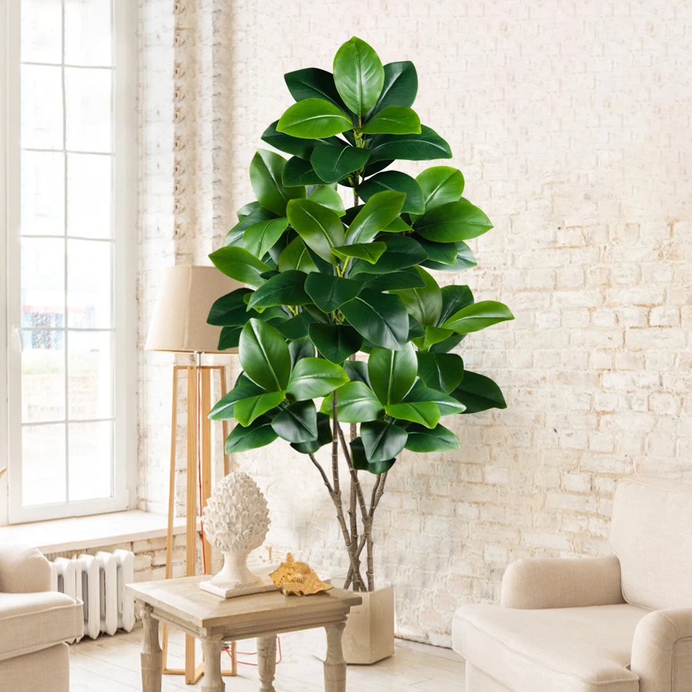 2-4.5FT Artificial Rubber Tree - огляд і ціна Rubber Plant Ficus